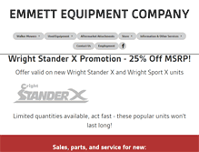 Tablet Screenshot of emmettequipment.com